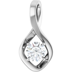 Platinum 6 mm Round Pendant Mounting