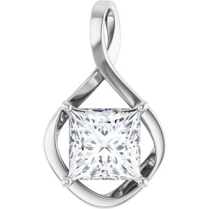 Sterling Silver  10 mm Square Pendant Mounting