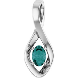 Lab-Grown Alexandrite Pendant