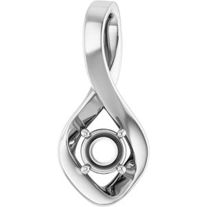 Platinum 4.4 mm Round Pendant Mounting – image 2