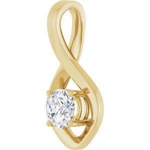 10K Yellow Gold 5.5 mm Round Pendant Mounting – image 3