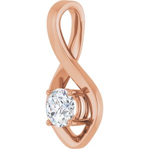 10K Rose Gold 5.5 mm Round Pendant Mounting – image 3