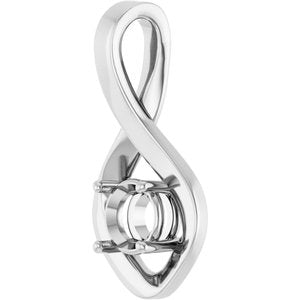 10K X1 White Gold 5.5 mm Round Pendant Mounting – image 4