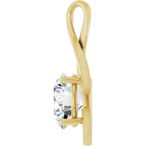 10K Yellow Gold 11 mm Round Pendant Mounting – image 5