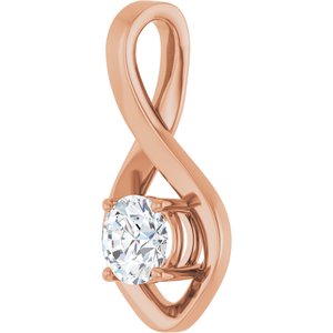 18K Rose Gold 5.8 mm Round Pendant Mounting – image 3
