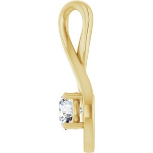 18K Yellow Gold 5.2 mm Round Pendant Mounting – image 5