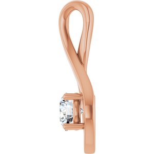 14K Rose Gold 5.2 mm Round Pendant Mounting – image 5