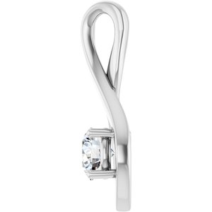 10K White Gold 5.2 mm Round Pendant Mounting – image 5