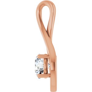 14K Rose Gold 6 mm Round Pendant Mounting – image 5