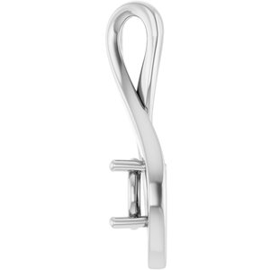 10K X1 White Gold 6 mm Round Pendant Mounting – image 6