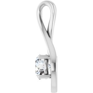 10K X1 White Gold 6 mm Round Pendant Mounting – image 5