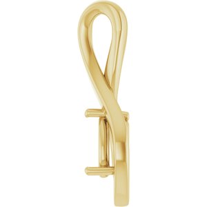 18K Yellow Gold  6x4 mm Pear Pendant Mounting – image 6
