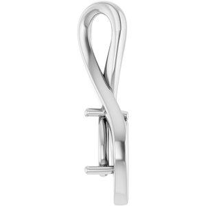 10K X1 White Gold  6x4 mm Pear Pendant Mounting – image 6