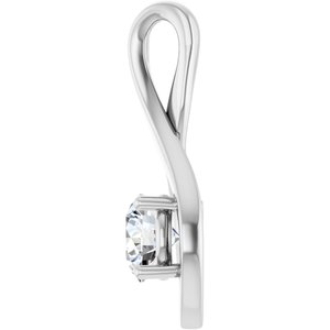 18K X1 White Gold 5.8 mm Round Pendant Mounting – image 5