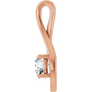 18K Rose Gold 5.8 mm Round Pendant Mounting – image 5