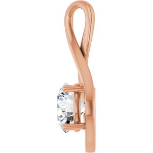 10K Rose Gold 8.2 mm Round Pendant Mounting – image 5
