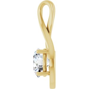 14K Yellow Gold 8.2 mm Round Pendant Mounting – image 5