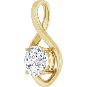 14K Yellow Gold 9 mm Round Pendant Mounting – image 3