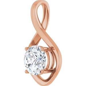 10K Rose Gold 9 mm Round Pendant Mounting – image 3