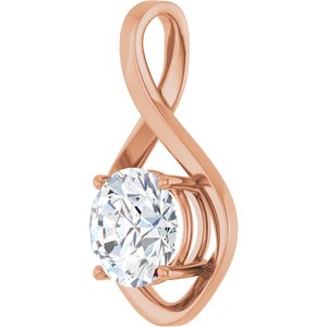 14K Rose Gold 10 mm Round Pendant Mounting – image 3