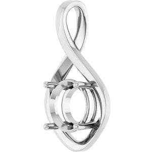 10K X1 White Gold 10 mm Round Pendant Mounting – image 4