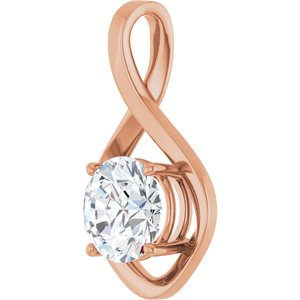 18K Rose Gold 9.4 mm Round Pendant Mounting – image 3