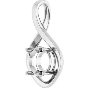 10K X1 White Gold 9.4 mm Round Pendant Mounting – image 4