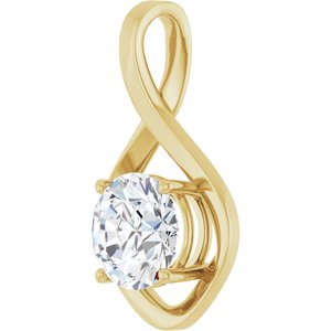 10K Yellow Gold 9.4 mm Round Pendant Mounting – image 3