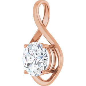 14K Rose Gold 12 mm Round Pendant Mounting – image 3