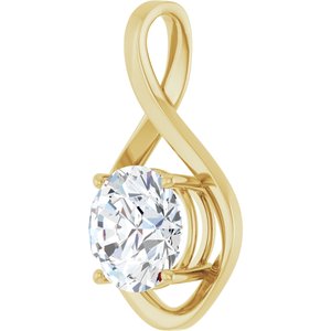 14K Yellow Gold 11 mm Round Pendant Mounting – image 3
