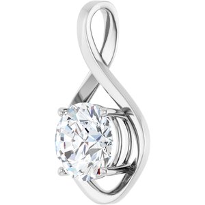 18K Palladium White Gold 11 mm Round Pendant Mounting – image 3