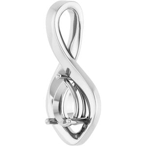 10K X1 White Gold  7x5 mm Pear Pendant Mounting – image 4