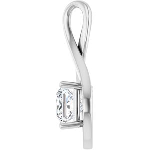 Sterling Silver  6.5 mm Square Pendant Mounting – image 5