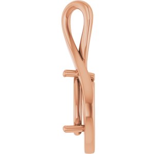 18K Rose Gold  9x6 mm Pear Pendant Mounting – image 6