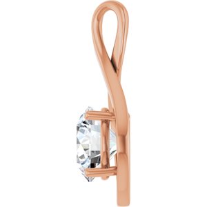 14K Rose Gold 10 mm Round Pendant Mounting – image 5