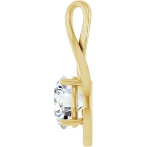 10K Yellow Gold 10 mm Round Pendant Mounting – image 5