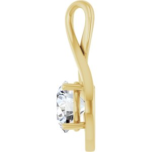 14K Yellow Gold 8.8 mm Round Pendant Mounting – image 5