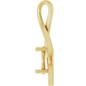 14K Yellow Gold 8.8 mm Round Pendant Mounting – image 6