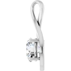 14K X1 White Gold 8.8 mm Round Pendant Mounting – image 5