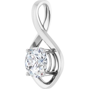 14K White Gold 8.8 mm Round Pendant Mounting – image 3