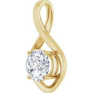 14K Yellow Gold 8.8 mm Round Pendant Mounting – image 3