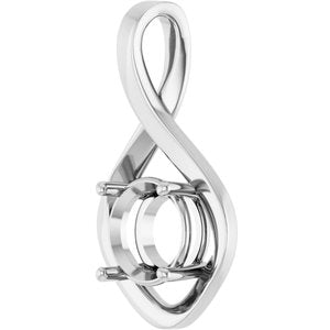 10K X1 White Gold 8.8 mm Round Pendant Mounting – image 4