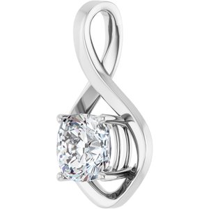 Continuum Sterling Silver  8 mm Cushion Pendant Mounting – image 3