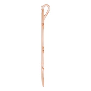 14K Rose Gold .06 CTW Natural Diamond Feather Pendant