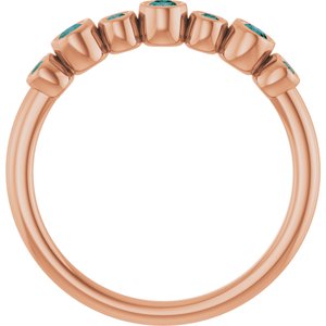 14K Rose Gold Natural Alexandrite Bezel-Set Ring