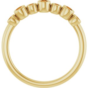 14K Yellow Gold Natural Citrine Bezel-Set Ring