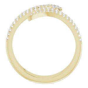14K Yellow Gold 1/3 CTW Natural Diamond Snake Ring