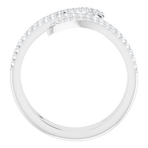Sterling Silver 1/3 CTW Natural Diamond Snake Ring
