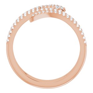 14K Rose Gold 1/3 CTW Natural Diamond Snake Ring