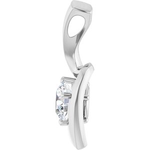 Solitaire Freeform Pendant